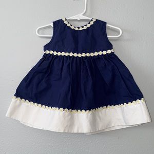 🤩4/$15🥳 baby girl floral trimmed dress